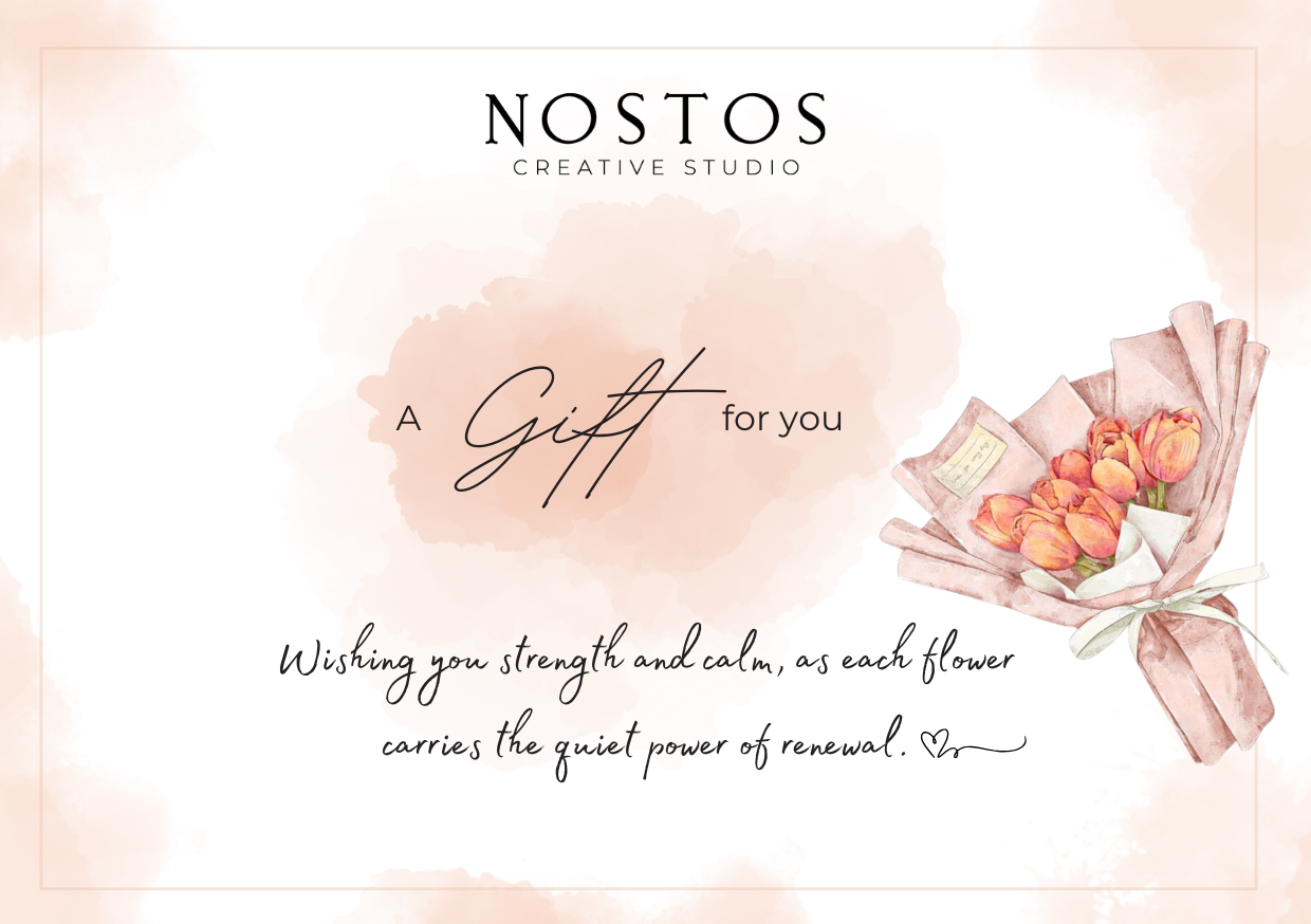 Pressed flower art digital gift card – a thoughtful get well soon gift for floral art lovers