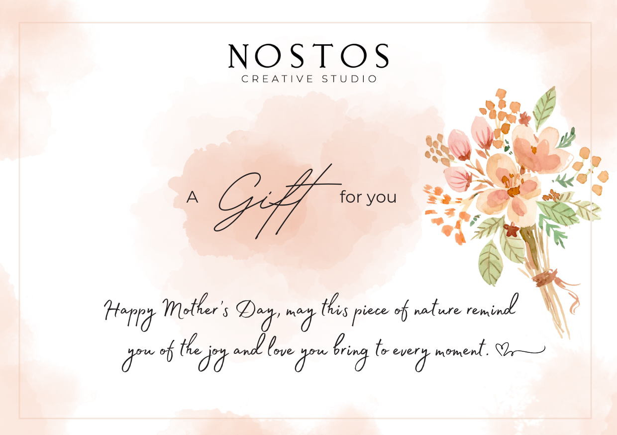 Pressed flower art digital gift card – a thoughtful Mother's day gift for floral art lovers