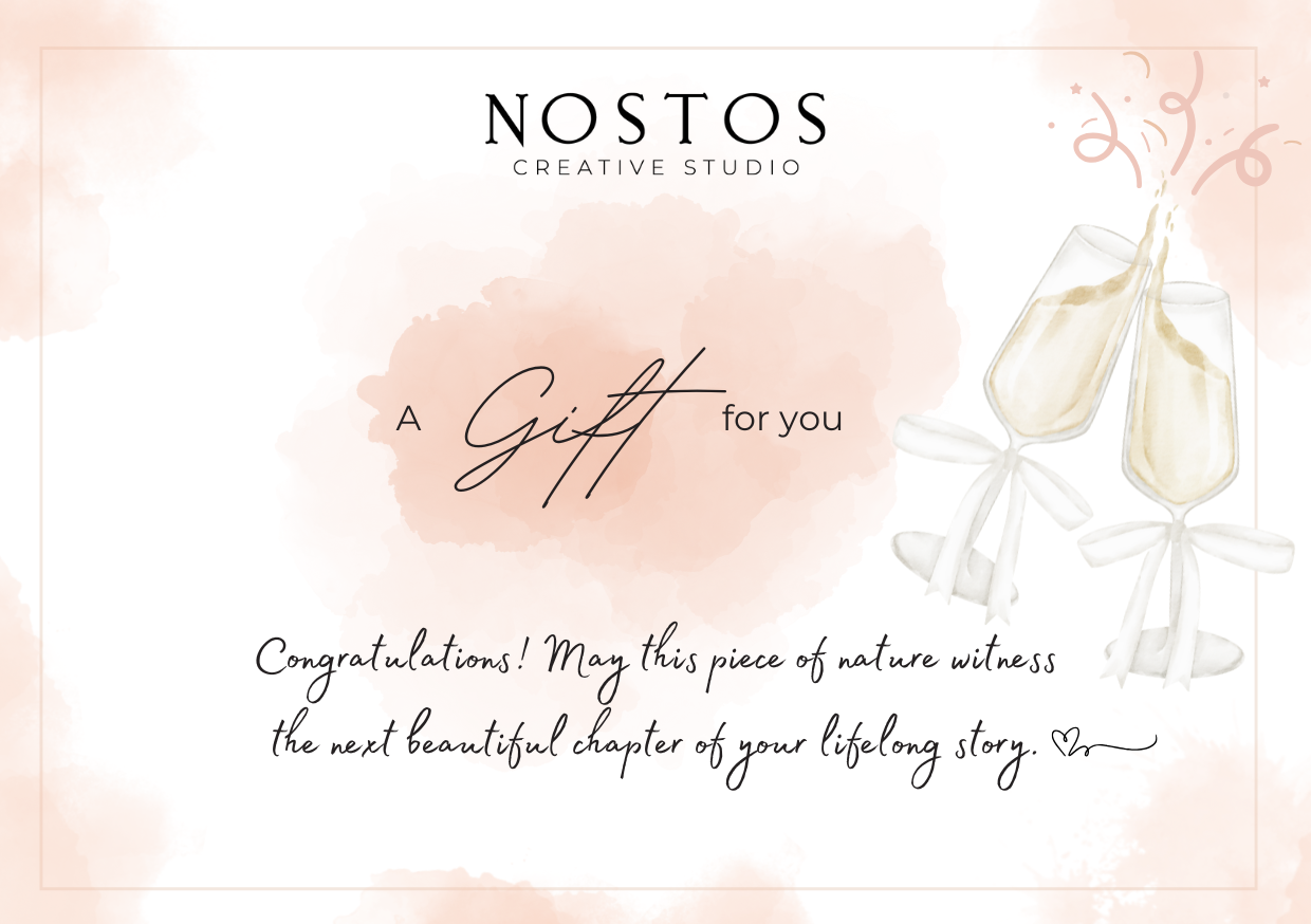 Pressed flower art digital gift card – a thoughtful wedding gift for floral art lovers