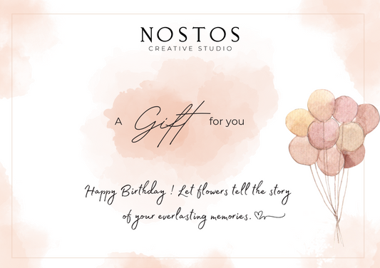 Pressed flower art digital gift card – a thoughtful birthday gift for floral art lovers
